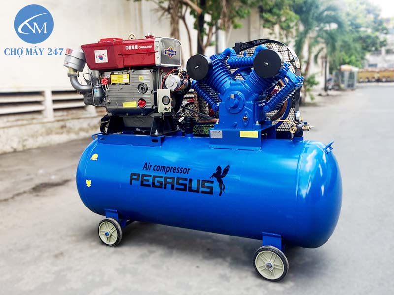 Máy nén khí chạy dầu Diesel Pegasus TM-W-1.6/8-500L/15HP không phụ thuộc vào nguồn điện