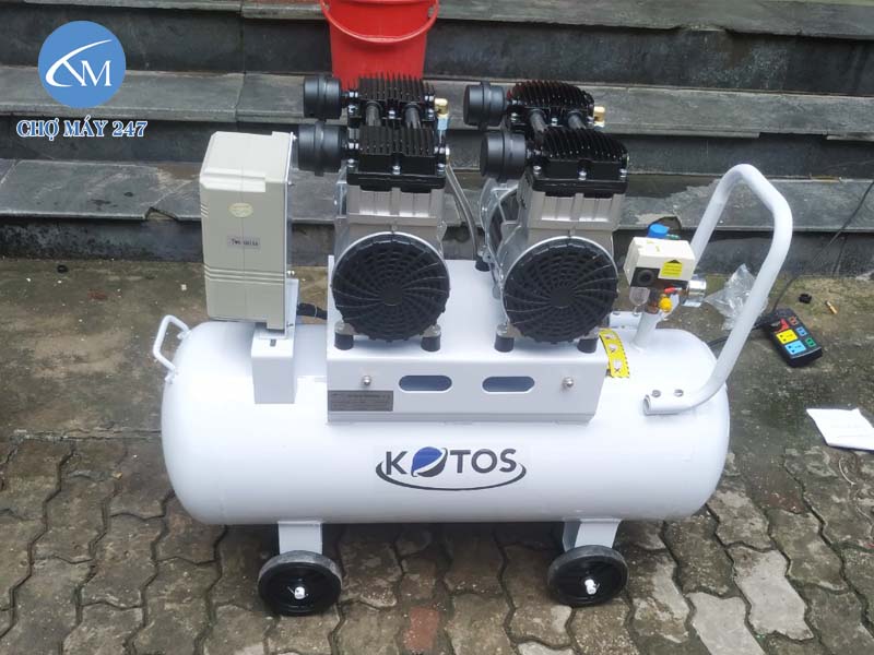 Máy nén khí không dầu Kotos HD1500x2/4HP/100L/220V hoạt động bền bỉ