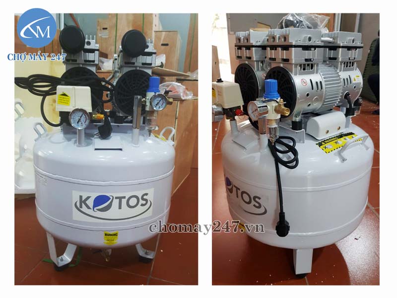 Máy nén khí không dầu Kotos HD750x2/2HP/65L/220V cấu tạo chắc chắn
