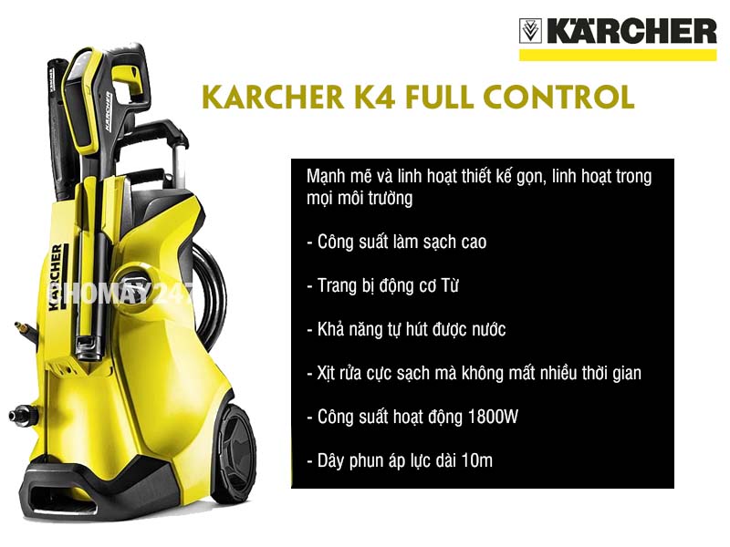 Máy phun áp lực Karcher K4 Full Control EU