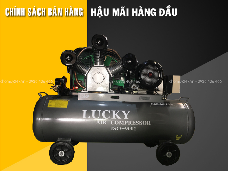 máy nén khí không dầu Lucky K75 7.5HP 250 lít giá rẻ