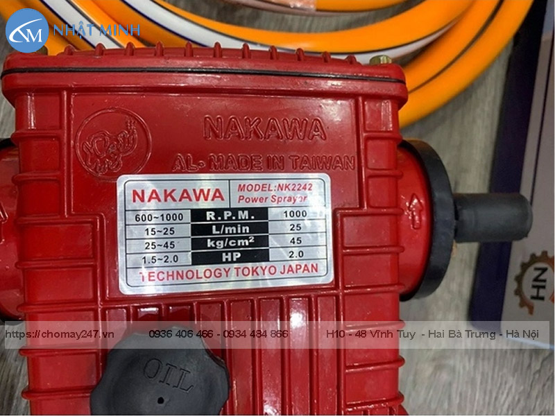 Đầu bơm máy rửa xe dây đai Nakawa NK-2242