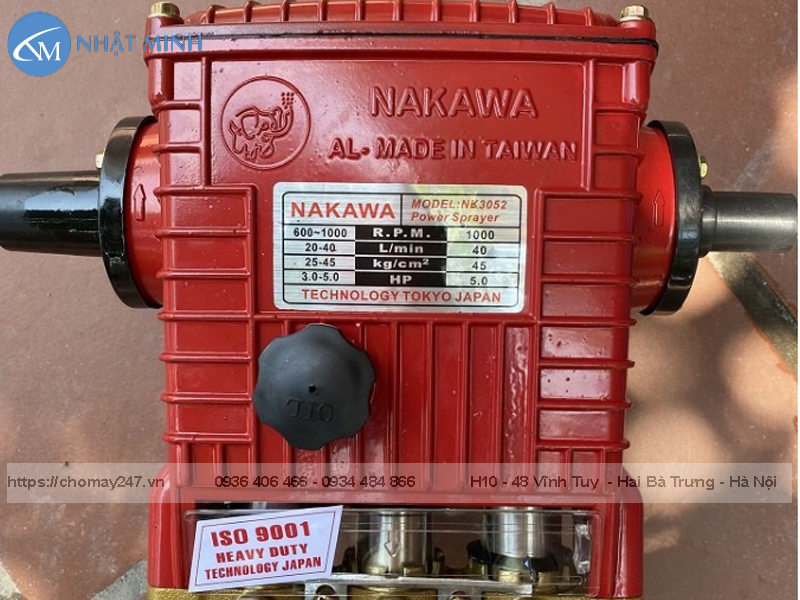 Đầu bơm máy rửa xe dây đai Nakawa NK-3052