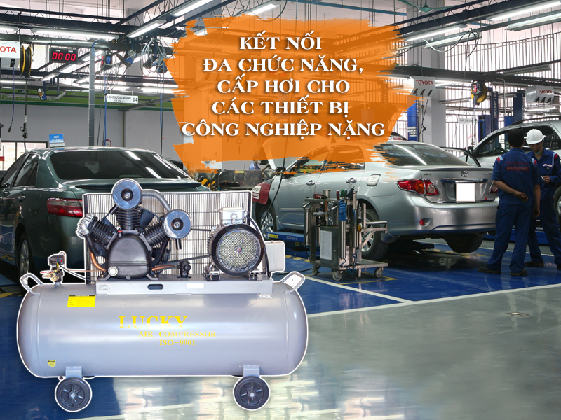Máy nén khí Lucky H10-1.0/12.5 cấp khí hiệu quả cho môi trường công nghiệp nặng