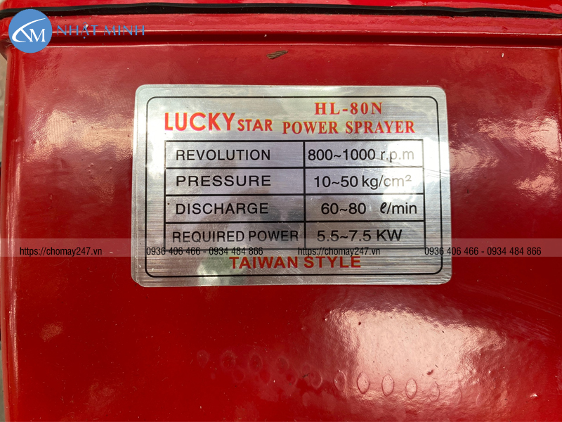 Đầu phun áp lực HL80 5-7.5HP/40/80