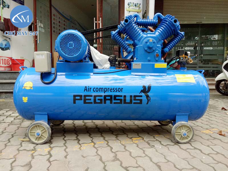 Máy nén khí dây đai Pegasus TM-V-1.05/12.5-330L 10HP có motor dây đồng bền bỉ
