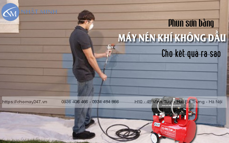 Máy nén khí mini không dầu phun sơn đồ gia đình chọn loại nào ?