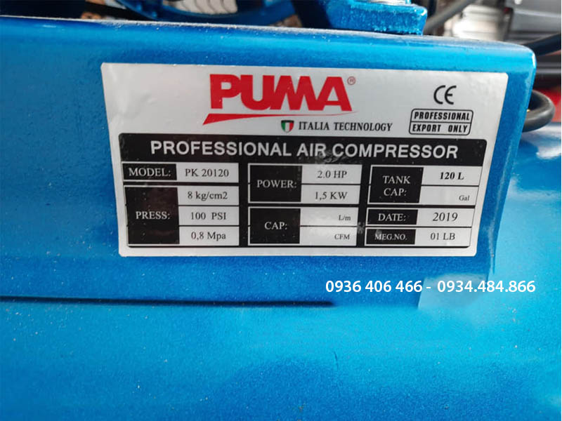 Mua máy nén khí Puma 120 lít ở đâu hàng tốt, giá rẻ nhất