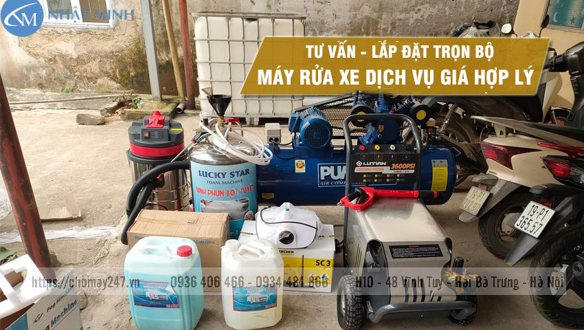 Tư vấn bộ máy rửa xe cho dịch vụ rửa xe ô tô giá hợp lý