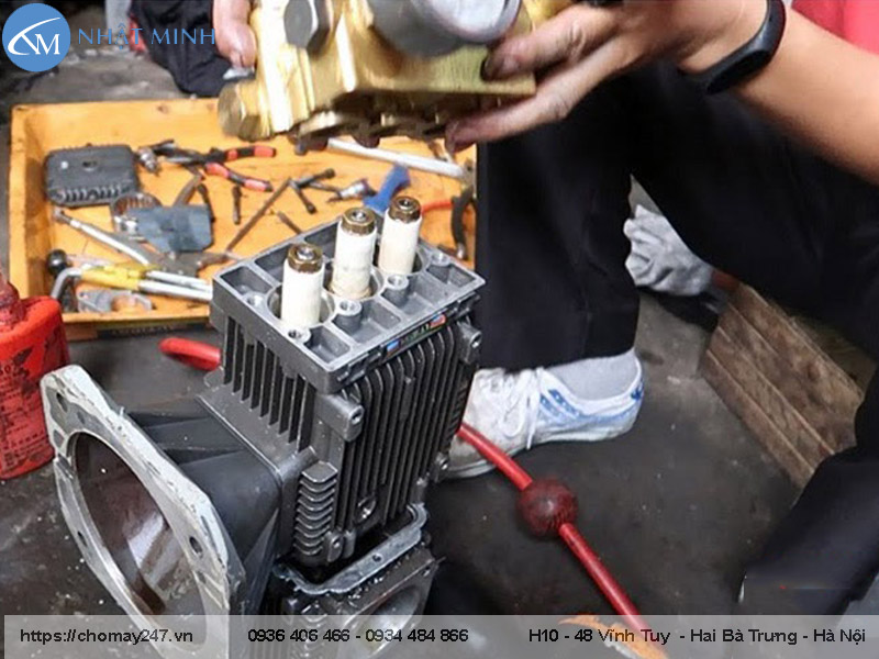 Sửa chữa đầu máy rửa xe cao áp tại Hà Nội - BH 6 tháng