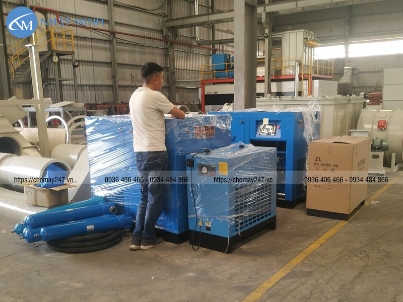 Hệ thống máy nén khí trục vít cho xưởng sản xuất giá tốt nhất tại Nhật Minh