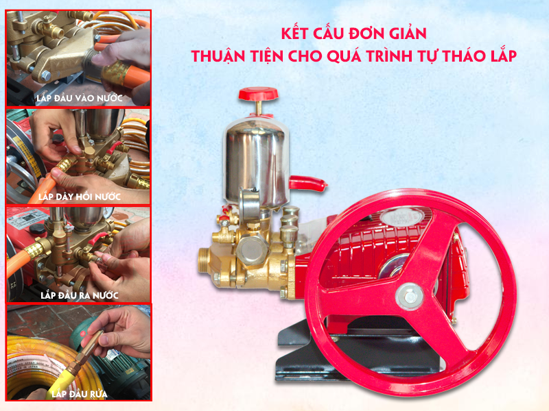 Sửa đầu máy rửa xe dây curoa tại Hà Nội - BH 6 tháng