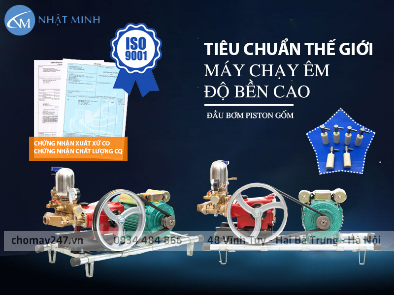 Mẫu đầu bơm rửa xe Đài Loan con cá siêu khỏe cho dòng dây đai