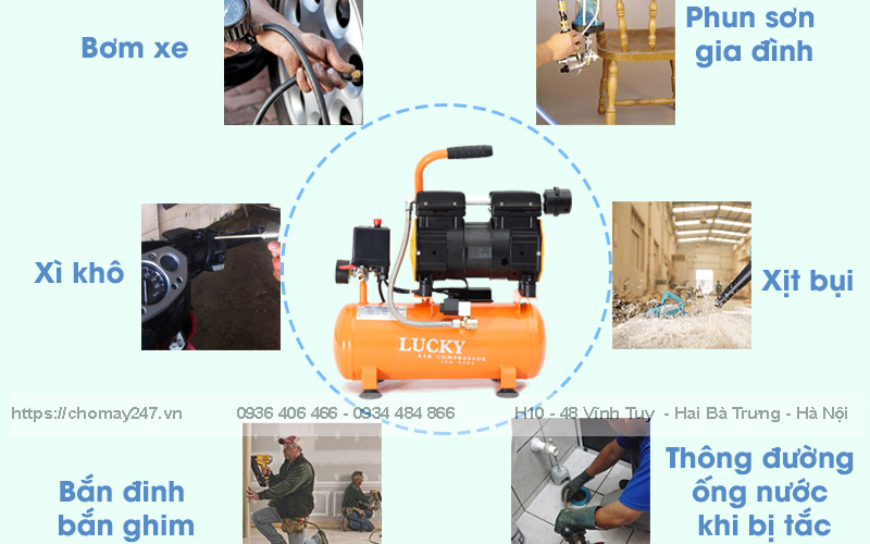 TOP các máy nén khí mini không dầu 9-35 lít bán chạy 2023