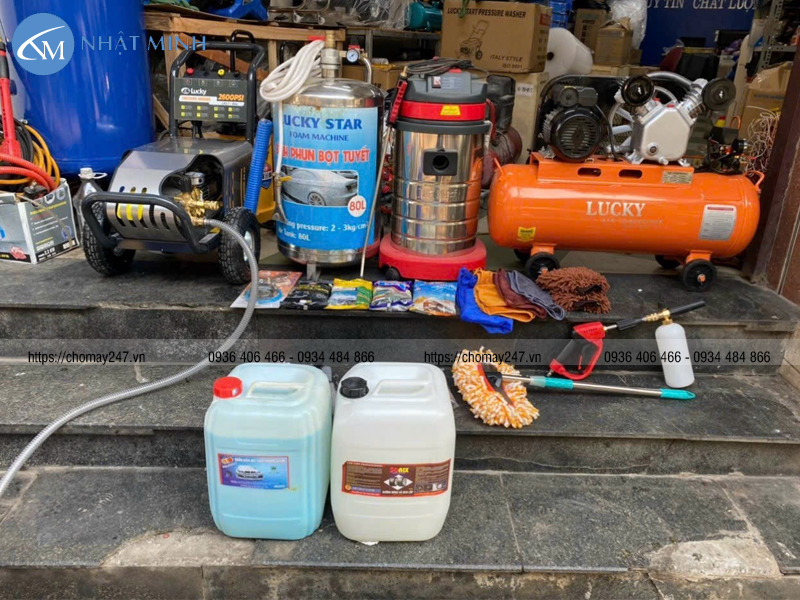 Bộ thiết bị rửa xe cao áp cho tiệm 64 tỉnh thành