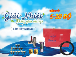 Bộ máy phun sương Đài Loan 100 béc FOG 2703
